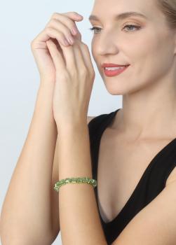 green chrysolite  - Cubes - Konplott bracelet